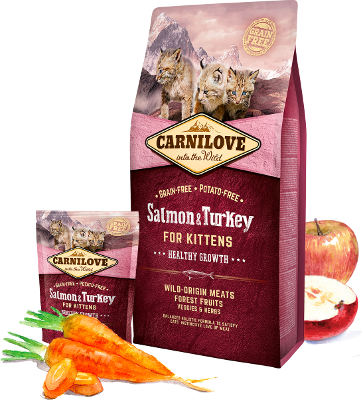 Salmon & Turkey for kittens healthy growth